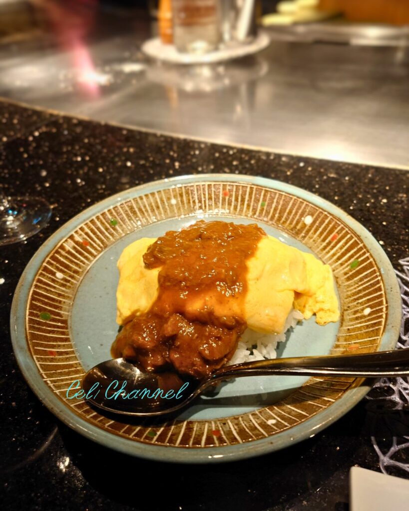 鉄板焼きくろうし ハッシュドビーフのオムライス