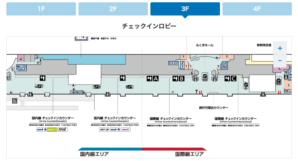 那覇空港マップ3階